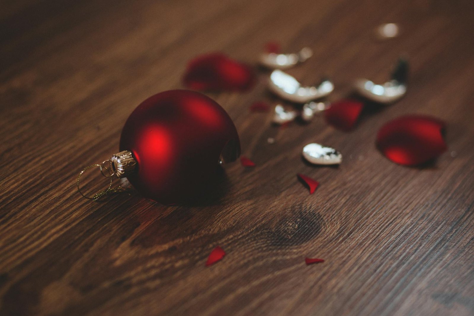 broken christmas ball